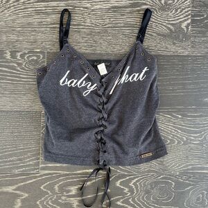 Y2K BABY PHAT Lace Up Tank Top
